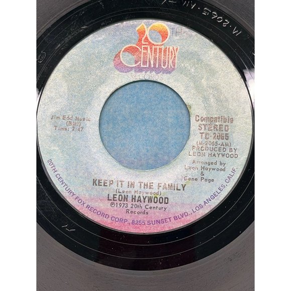 Leon Haywood Keep it in the Family / Long as There's You 45 Soul Record - Picture 2 of 4